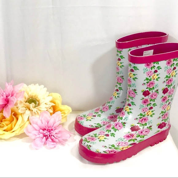 Laura Ashley Other - NWOT Adorable Laura Ashley Floral Girls Rainboots